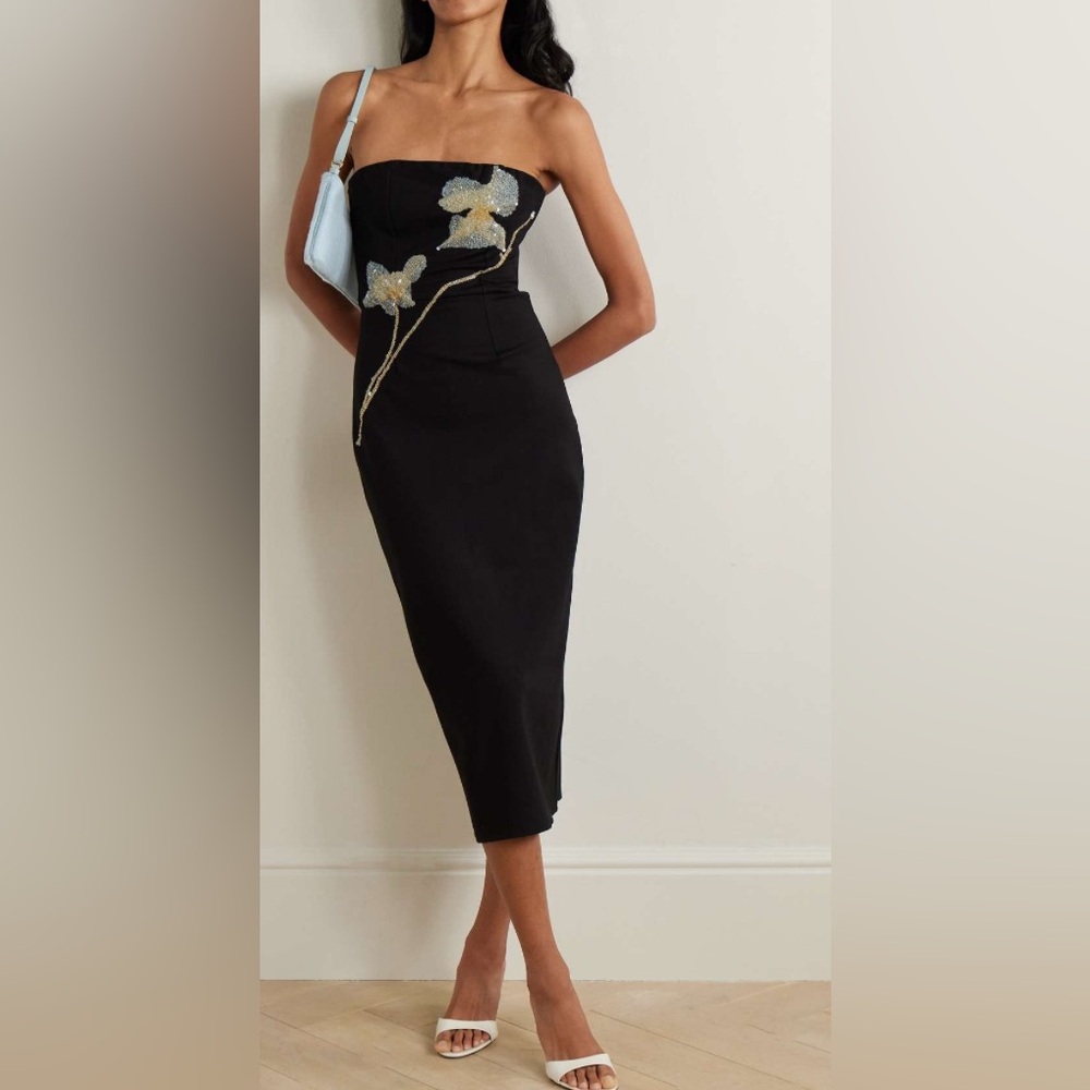 NWT Staud Brooke Dress Botanical Shadows Size S